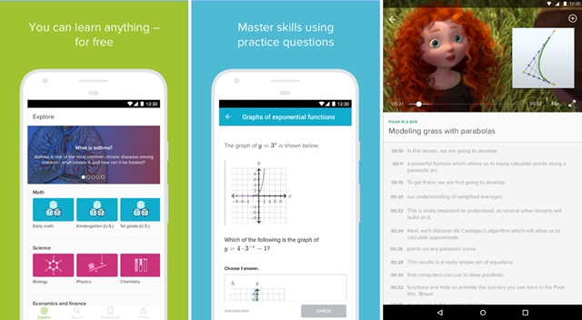 Educational apps Khan Academy