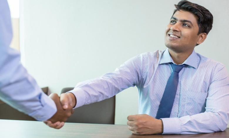 Two Bangladeshi People shaking hands