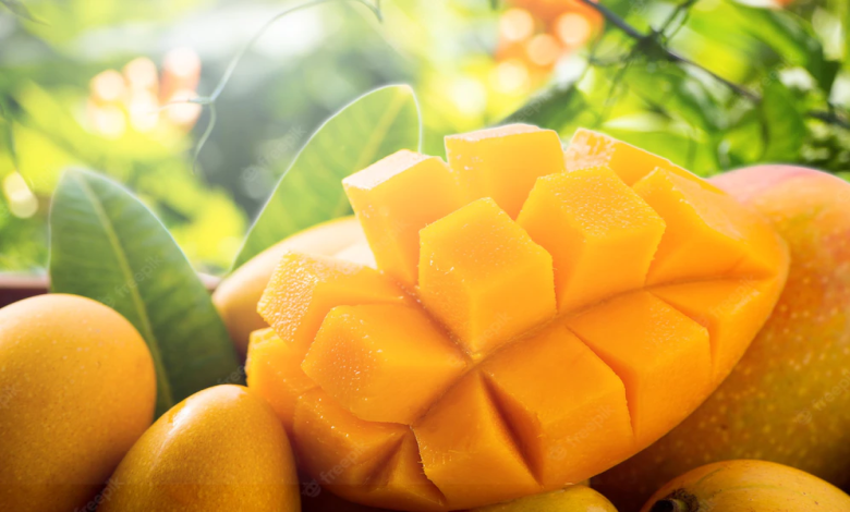 Vibrant picture of diced mango