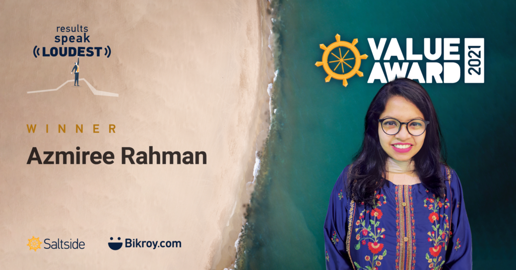 Saltside Value Award Winner - Azmiree Rahman