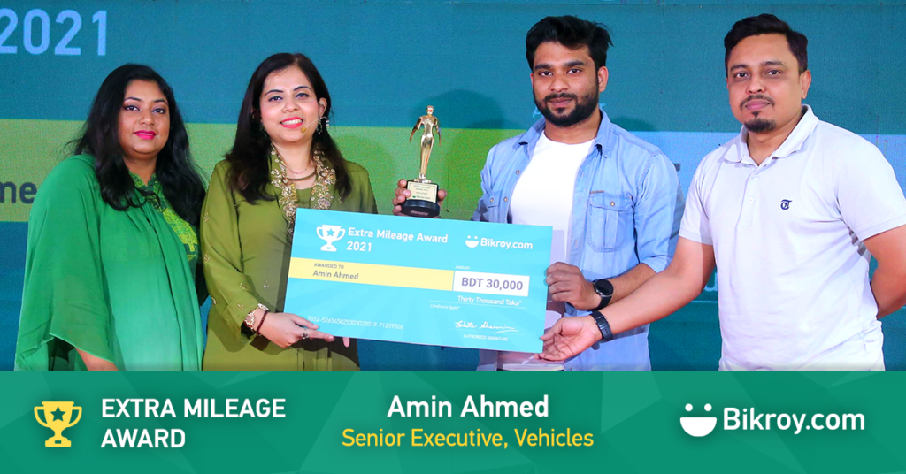 Extra Mileage Award 2021 Winner - Amin Ahmed