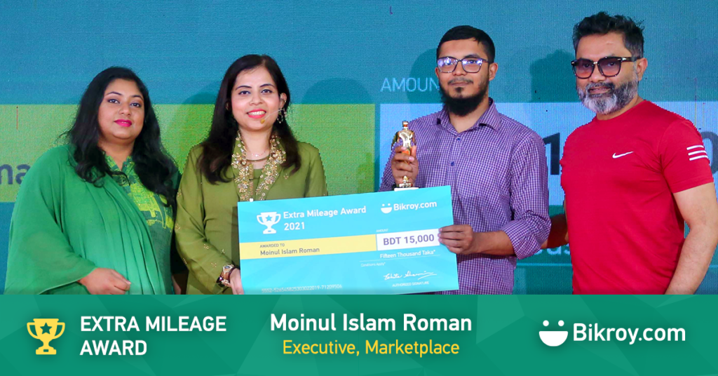 Extra Mileage Award 2021 Winner - Moinul Islam Roman